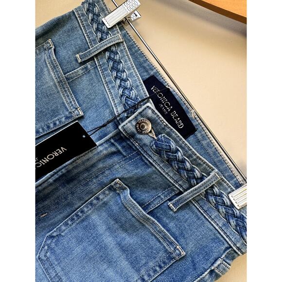 Veronica Beard Jeans Carson Braided Nova Womens Pants Size 26 New Rare Pockets - Picture 1 of 11